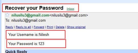 recover your password